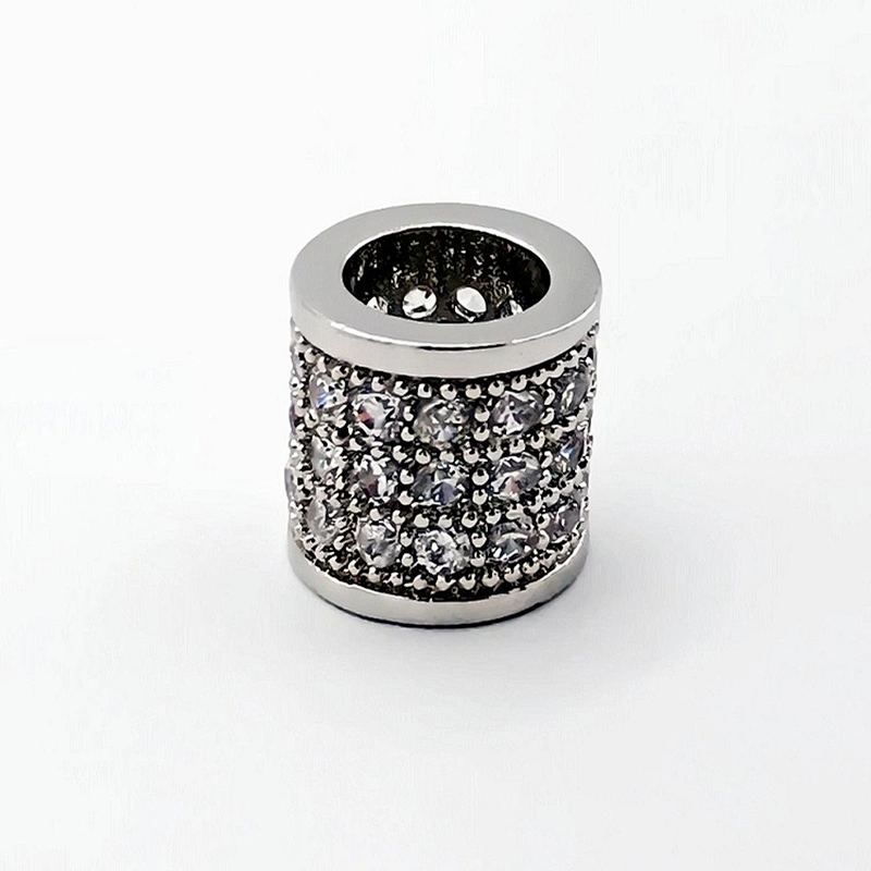 Big Hole Beads Jewelry Making Supplies Copper Tube Beads   CZ Beads  Jewelry Making Materials  Brass Spacers  For Jewelry Making