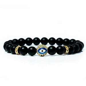 wholesale trendy beaded bracelets micro pave cubic zirconia mens beaded bracelets eye beads for bracelet making diy jewelri