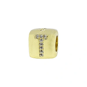 Alphabet Bead  Micro Pave Connectors  Bracelet DIY  Brass CZ Zirconia Beads Bracelet Accessories Letter Beads For Jewelry Making