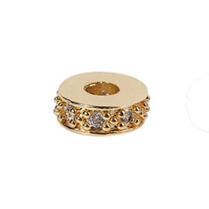 Copper Spacer Jewelry Making Micro Pave Zircon Charms Spacers for Jewelry Making DIY Spacers CZ Beads