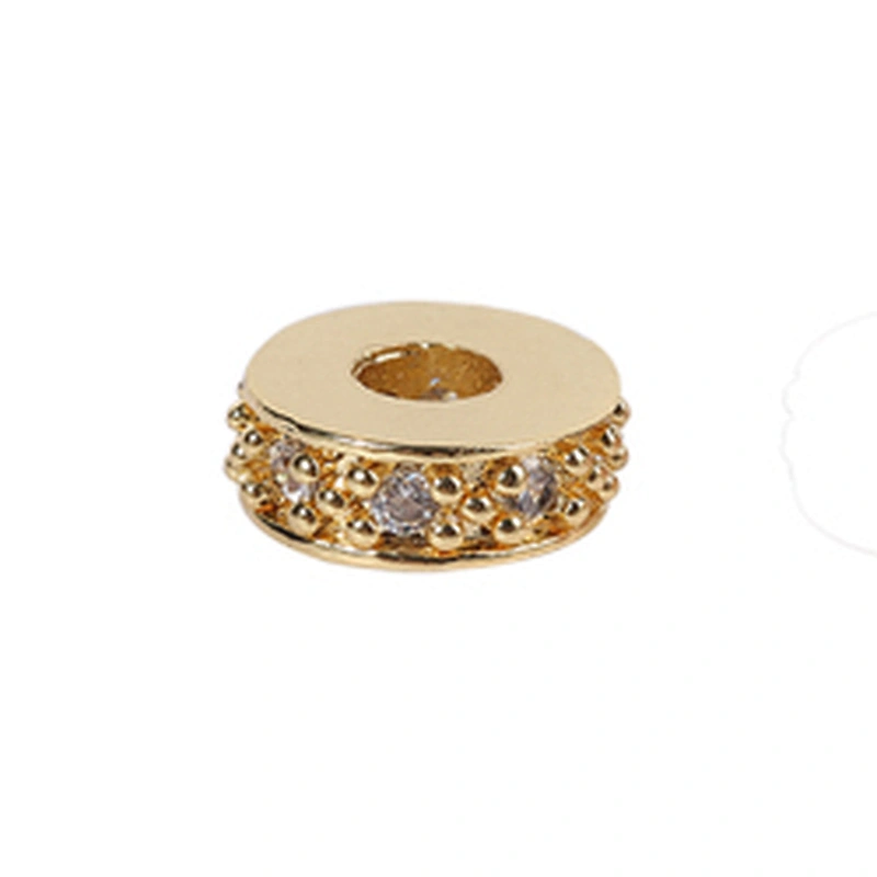 Copper Spacer Jewelry Making Micro Pave Zircon Charms Spacers for Jewelry Making DIY Spacers CZ Beads