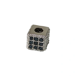 CZ Bead Cubic Brass Square Beads  Jewelry Parts  Spacer Beads  Jewelry Parts  Bracelet DIY Bracelet Charms  For Jewelry Findings
