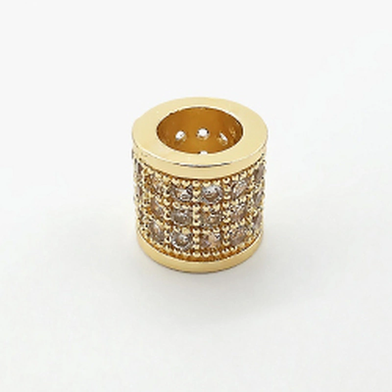 Big Hole Beads Jewelry Making Supplies Copper Tube Beads   CZ Beads  Jewelry Making Materials  Brass Spacers  For Jewelry Making