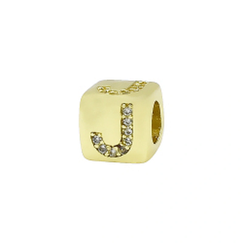 Alphabet Bead  Micro Pave Connectors  Bracelet DIY  Brass CZ Zirconia Beads Bracelet Accessories Letter Beads For Jewelry Making