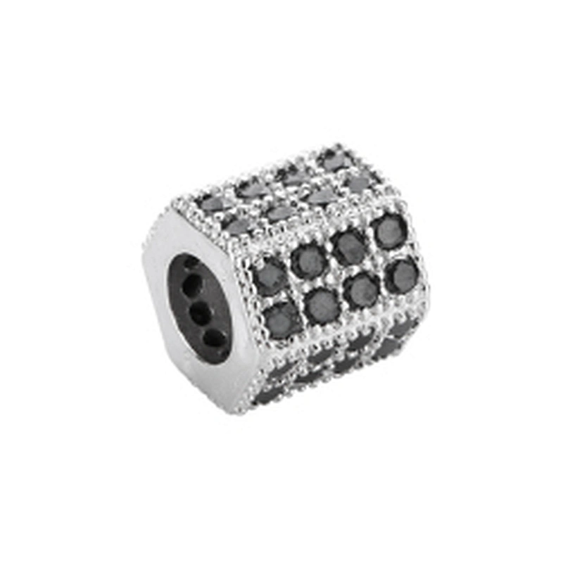 Cubic Jewelry Parts  Beads Spacer Bracelet Polygon Large Hole Beads Necklace Beads DIY Jewelry Charms Charms For Jewelry Making