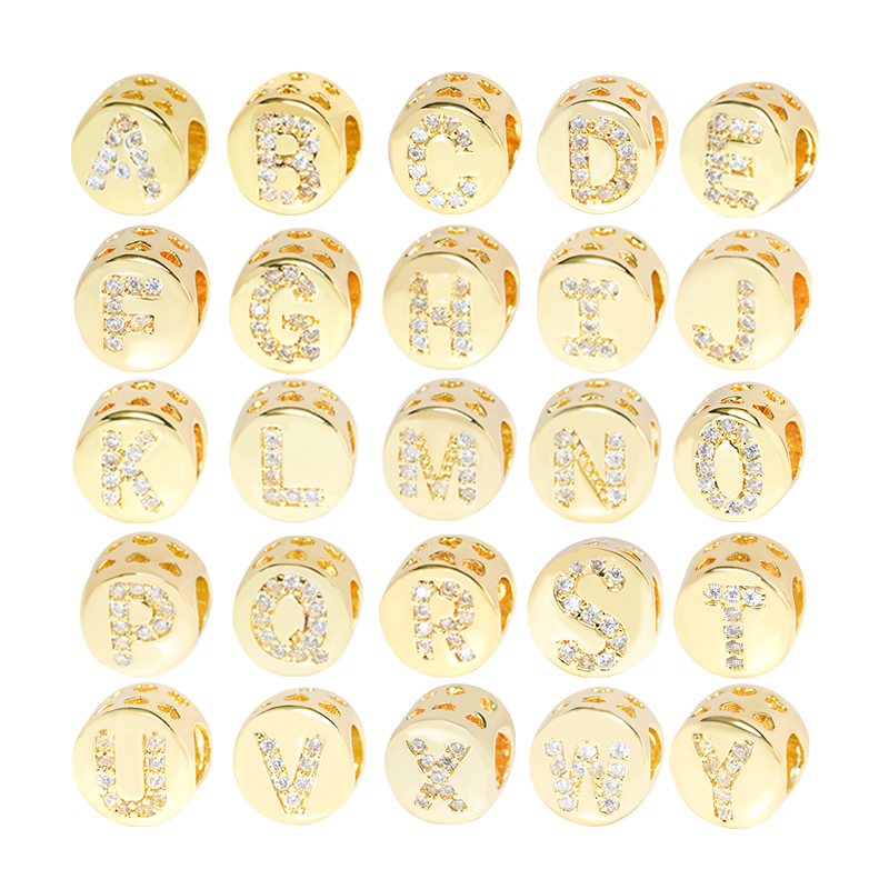 letter charms for jewelry making spacer beads beaded bracelets with letters golden letter beads of spacer charm pave spacer