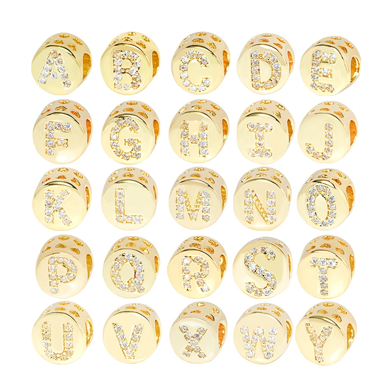 letter charms for jewelry making spacer beads beaded bracelets with letters golden letter beads of spacer charm pave spacer