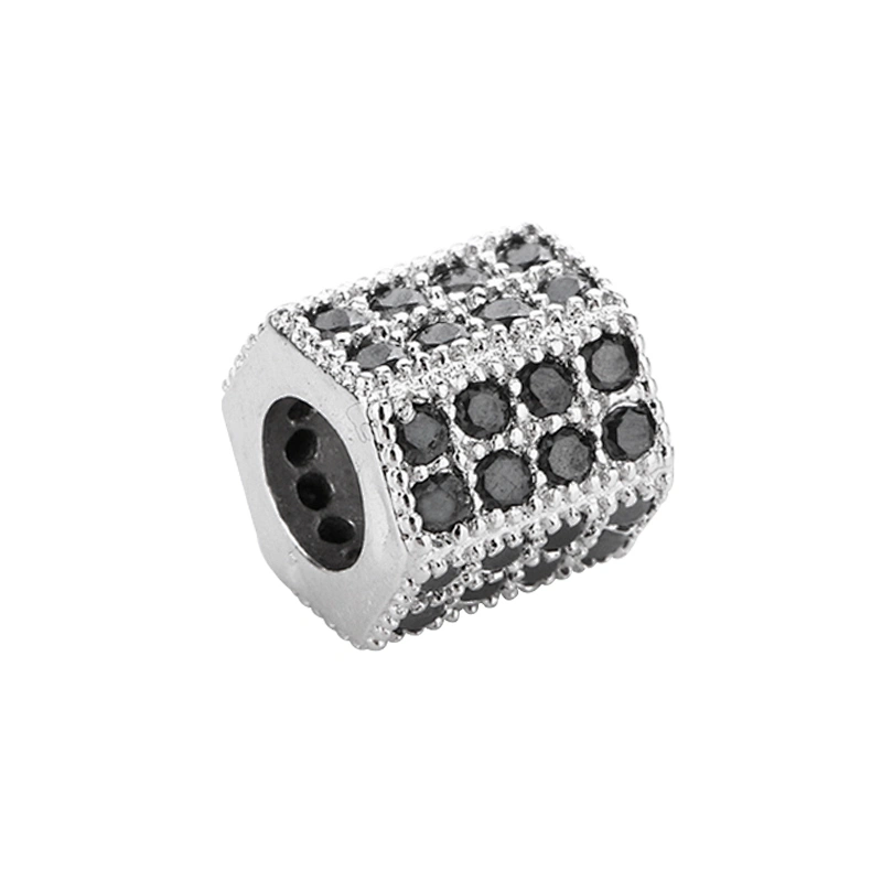 Cubic Jewelry Parts  Beads Spacer Bracelet Polygon Large Hole Beads Necklace Beads DIY Jewelry Charms Charms For Jewelry Making