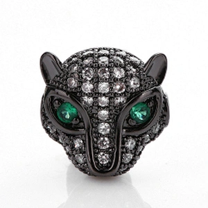 CZ Cubic Bead Earrings Material Jewelry Leopard Brass Beads Spacer Accessories Jewelry Necklace Accessories For Jewelry Findings
