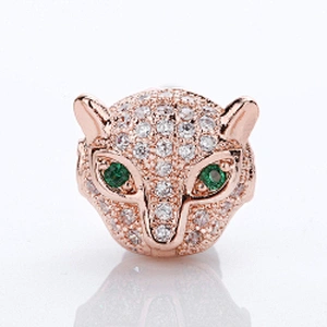 CZ Cubic Bead Earrings Material Jewelry Leopard Brass Beads Spacer Accessories Jewelry Necklace Accessories For Jewelry Findings