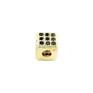 CZ Bead Cubic Brass Square Beads  Jewelry Parts  Spacer Beads  Jewelry Parts  Bracelet DIY Bracelet Charms  For Jewelry Findings