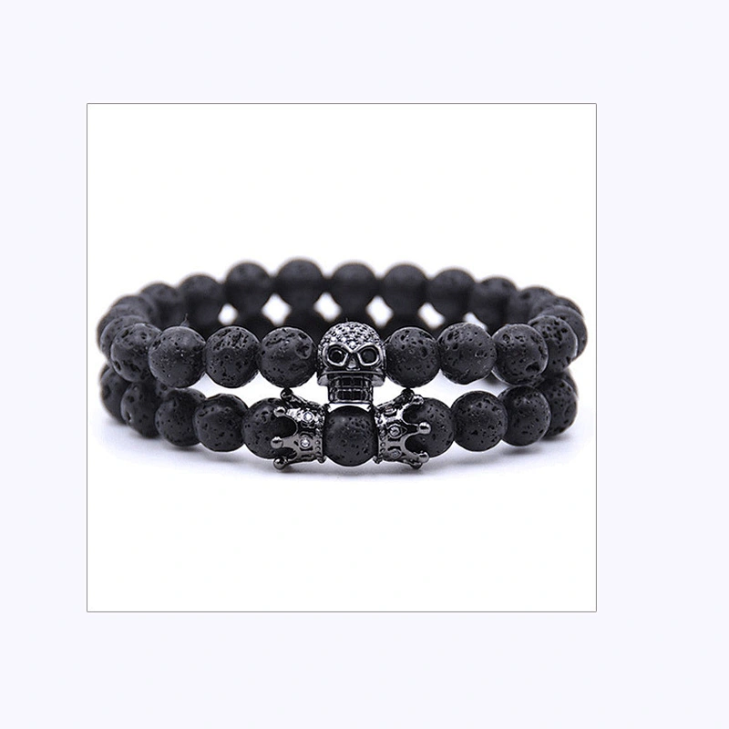 Cubic Zircon Beads  Skull Head Red Eye Beads  Bracelet Accessories  Necklace Beads  Earrings Material Charms For Jewelry Making