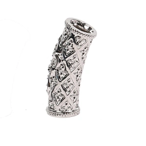 Brass Iris Curved Pave Tube Beads Bracelet Cross Charms Micro Pave Connectors Tube Beads Earring Components For Jewelry Making