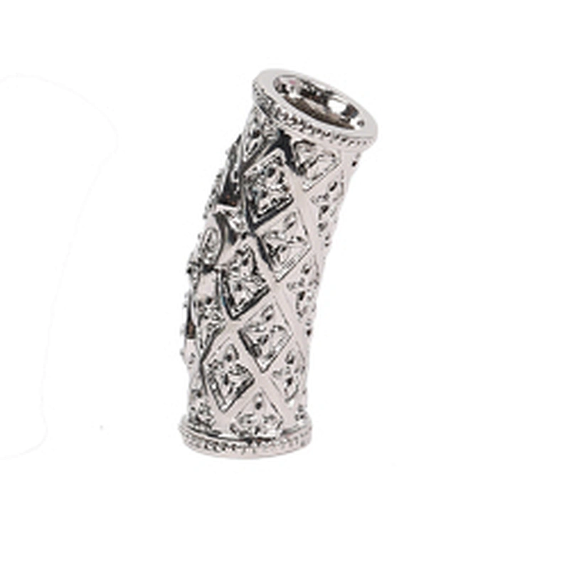 Brass Iris Curved Pave Tube Beads Bracelet Cross Charms Micro Pave Connectors Tube Beads Earring Components For Jewelry Making