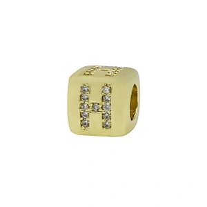 Alphabet Bead  Micro Pave Connectors  Bracelet DIY  Brass CZ Zirconia Beads Bracelet Accessories Letter Beads For Jewelry Making