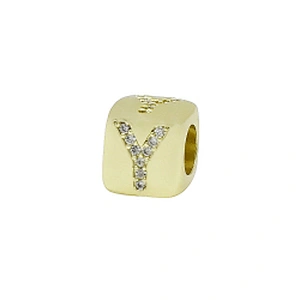 Alphabet Bead  Micro Pave Connectors  Bracelet DIY  Brass CZ Zirconia Beads Bracelet Accessories Letter Beads For Jewelry Making