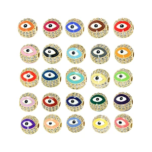spacers jewelry parts beads accessories cz beads round spacer beads for jewelry making micro pave spacer diy jewelri charming