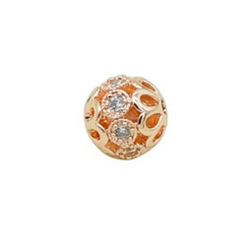 8mm Brass CZ Beads  Charms Bracelets Supplies  Earrings Making Material DIY  Flower Beads  Earring Components For Jewelry Making