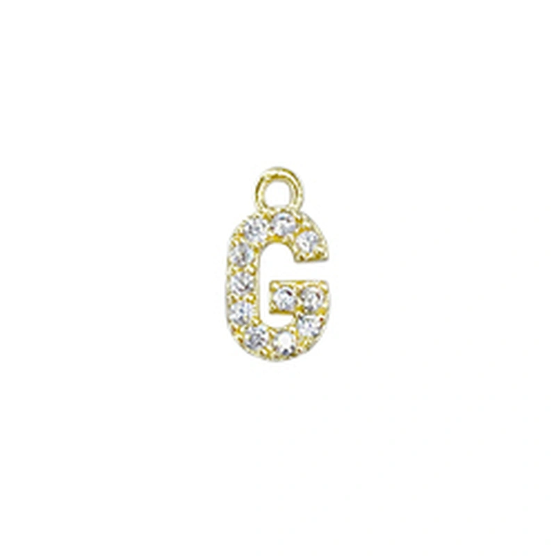Micro Pave Pendants pave charms Bracelet diy earring charming part Bracelet Accessories Pendant letter charms for jewelry making