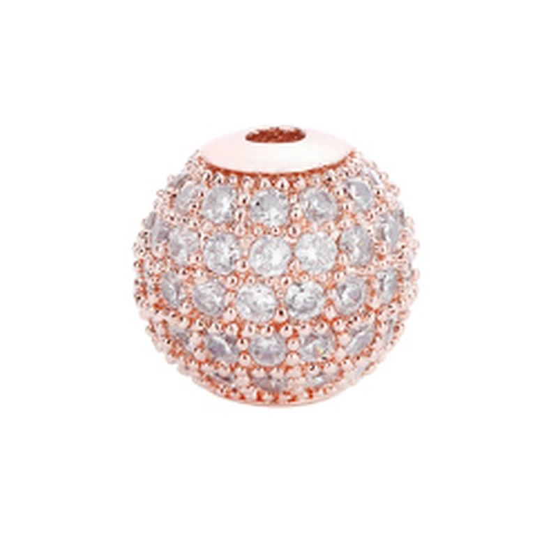 10mm DIY CZ Beads Micro Pave Spacers Cubic Zirconia Jewelry Wholesalers  Accessories Round Beads For Jewelry Bracelet Making