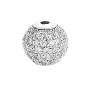 10mm DIY CZ Beads Micro Pave Spacers Cubic Zirconia Jewelry Wholesalers  Accessories Round Beads For Jewelry Bracelet Making