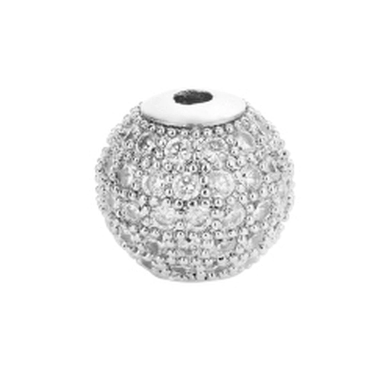 10mm DIY CZ Beads Micro Pave Spacers Cubic Zirconia Jewelry Wholesalers  Accessories Round Beads For Jewelry Bracelet Making