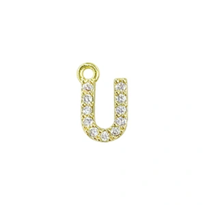 Micro Pave Pendants pave charms Bracelet diy earring charming part Bracelet Accessories Pendant letter charms for jewelry making