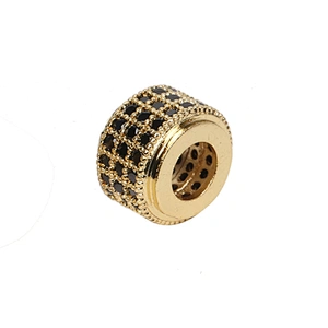 CZ Jewellery Making Supplies DIY Brass Geometric Polygon Beads Copper Necklace Beads Tube Beads Designer Charms For DIY Bracelet