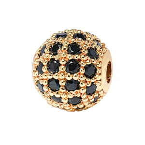 8mm CZ Spacer Beads Jewelry Parts Making Wholesalers Earring Charms Necklaces Micro Pave DIY Round Beads for Jewelry Making