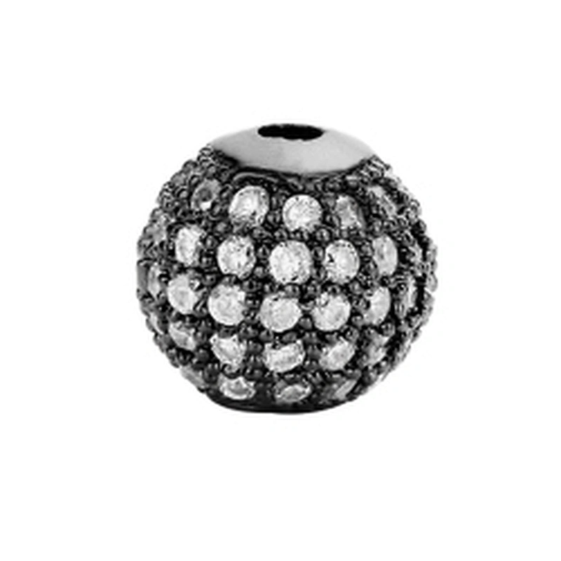 10mm DIY CZ Beads Micro Pave Spacers Cubic Zirconia Jewelry Wholesalers  Accessories Round Beads For Jewelry Bracelet Making