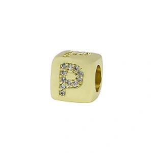 Alphabet Bead  Micro Pave Connectors  Bracelet DIY  Brass CZ Zirconia Beads Bracelet Accessories Letter Beads For Jewelry Making