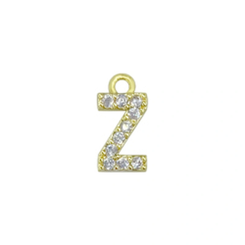 Micro Pave Pendants pave charms Bracelet diy earring charming part Bracelet Accessories Pendant letter charms for jewelry making