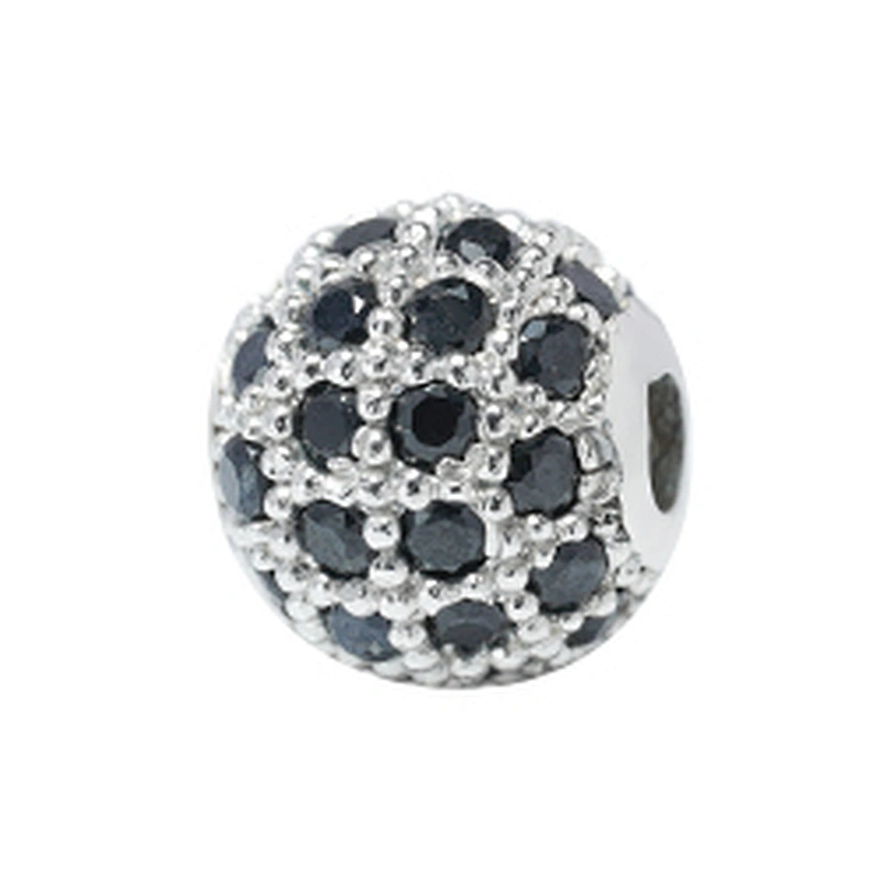 8mm CZ Spacer Beads Jewelry Parts Making Wholesalers Earring Charms Necklaces Micro Pave DIY Round Beads for Jewelry Making