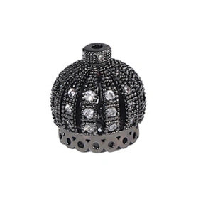 CZ Brass Crown Beads Necklace Beads DIY Metal Jewelry Accessories Jewelry Findings & Components Raw Materials For Jewelry Making
