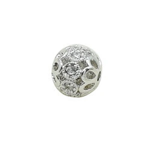 8mm Brass CZ Beads  Charms Bracelets Supplies  Earrings Making Material DIY  Flower Beads  Earring Components For Jewelry Making