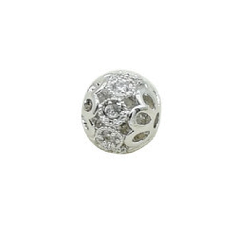 8mm Brass CZ Beads  Charms Bracelets Supplies  Earrings Making Material DIY  Flower Beads  Earring Components For Jewelry Making