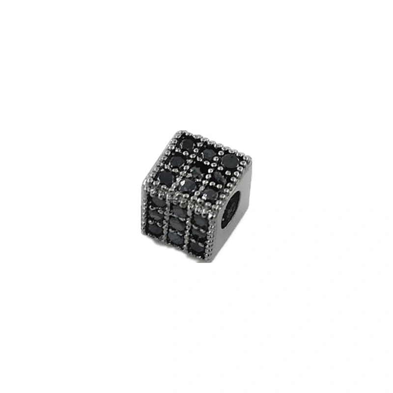 CZ Bead Cubic Brass Square Beads  Jewelry Parts  Spacer Beads  Jewelry Parts  Bracelet DIY Bracelet Charms  For Jewelry Findings