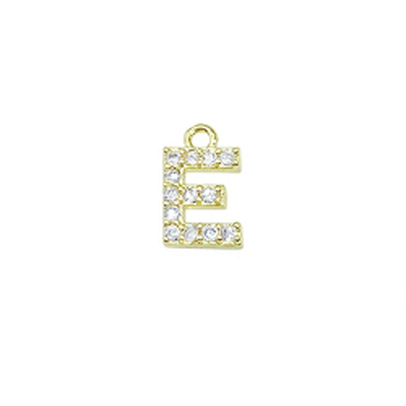 Micro Pave Pendants pave charms Bracelet diy earring charming part Bracelet Accessories Pendant letter charms for jewelry making