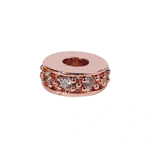 Copper Spacer Jewelry Making Micro Pave Zircon Charms Spacers for Jewelry Making DIY Spacers CZ Beads