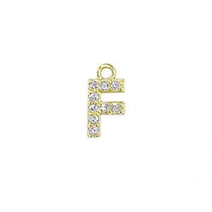 Micro Pave Pendants pave charms Bracelet diy earring charming part Bracelet Accessories Pendant letter charms for jewelry making