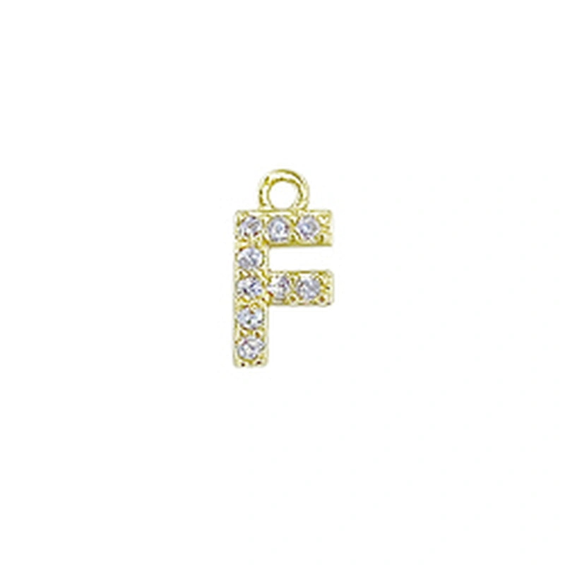 Micro Pave Pendants pave charms Bracelet diy earring charming part Bracelet Accessories Pendant letter charms for jewelry making