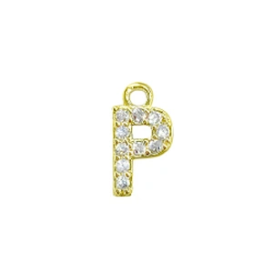 Micro Pave Pendants pave charms Bracelet diy earring charming part Bracelet Accessories Pendant letter charms for jewelry making