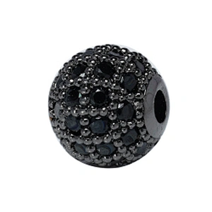 8mm CZ Spacer Beads Jewelry Parts Making Wholesalers Earring Charms Necklaces Micro Pave DIY Round Beads for Jewelry Making