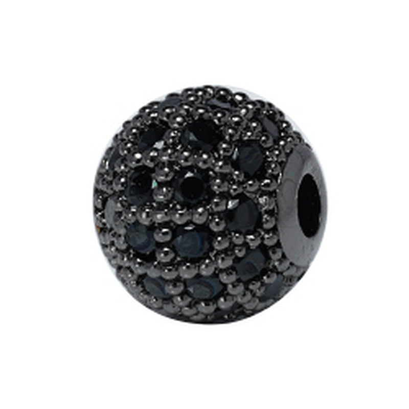 8mm CZ Spacer Beads Jewelry Parts Making Wholesalers Earring Charms Necklaces Micro Pave DIY Round Beads for Jewelry Making