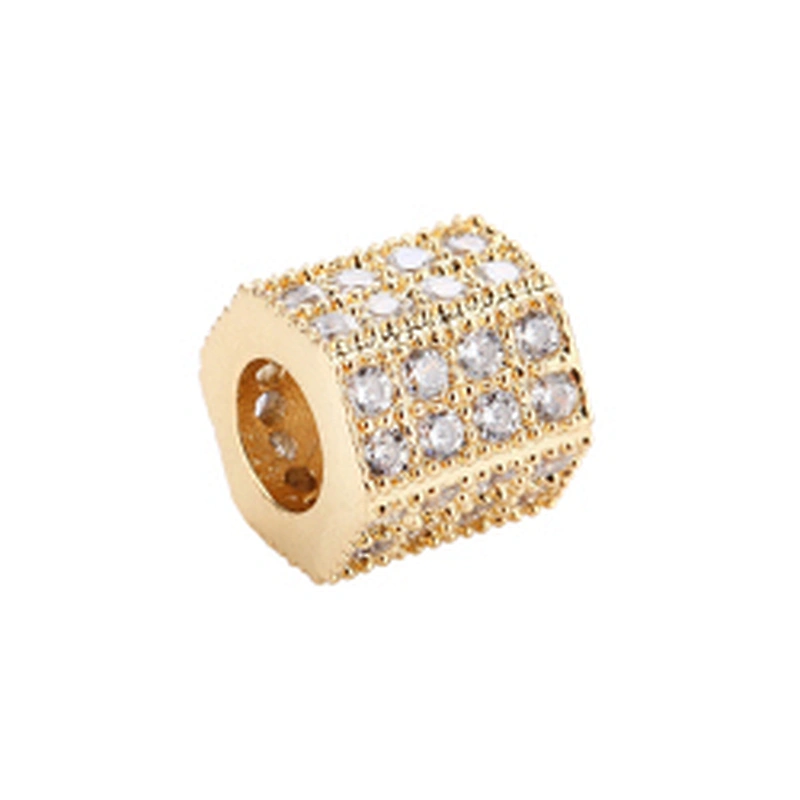 Cubic Jewelry Parts  Beads Spacer Bracelet Polygon Large Hole Beads Necklace Beads DIY Jewelry Charms Charms For Jewelry Making