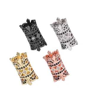 CZ Beads Earring Findings Jewelry Making Supplies Flower Pave Tube Beads Jewelry Tube Beads Components Jewelry Making