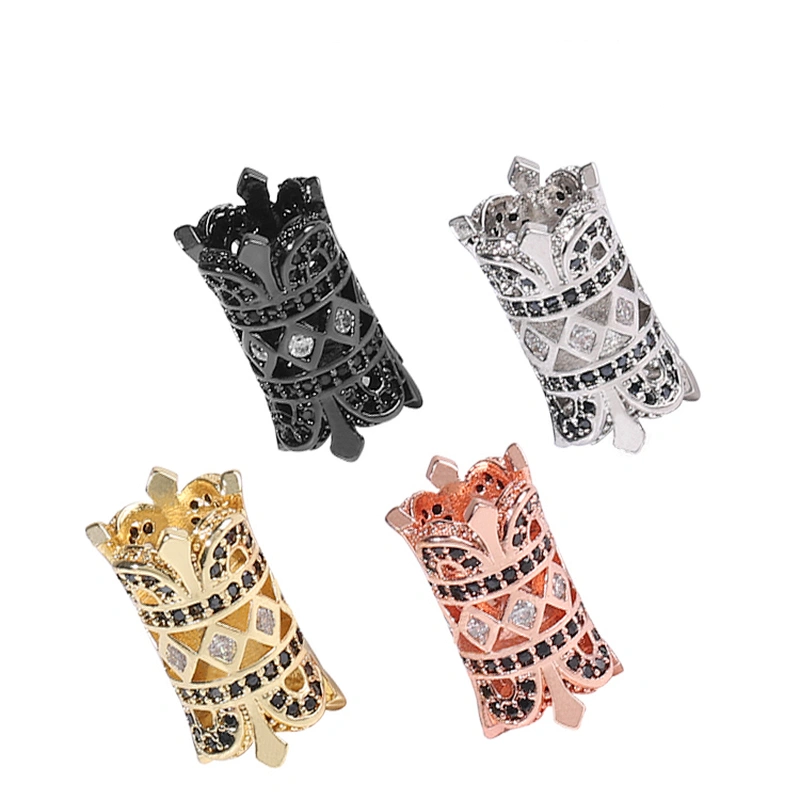 CZ Beads Earring Findings Jewelry Making Supplies Flower Pave Tube Beads Jewelry Tube Beads Components Jewelry Making