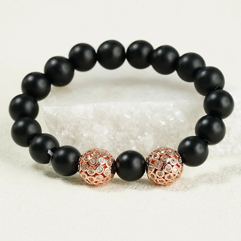 10mm Beads Factory Direct Jewelry Making round shape Bracelet Necklace Beads DIY Wholesale CZ Round Spacer Charms  beads