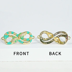 Beautiful Style Snake Bracelet Connectors For Jewelry Making 14k Gold Accessories Bracelets Charms CZ Snake  Bracelet Connectors