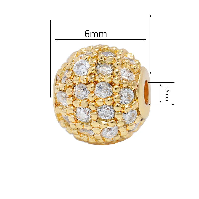 6mm Jewelry Parts  Brass Beads Jewelry Findings & Components  Earrinh Parts  Jewellery Making Supplies Charms For Jewelry Making